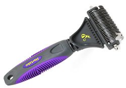 Pet Dematting Comb By Hertzko – Suitable for Dogs and Cats – Removes Loose Undercoat, Mats and Tangled Hair- Great Tool for Brushing and Deshedding.