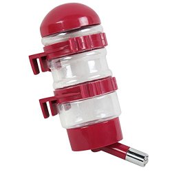 Pet Drinking Fountains Dog Water Dispenser Dog Kettle with Automatically Feeding Water (Red)