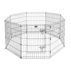 Pet Trex Exercise Playpen for Dogs with High Panel and Gate, 24 x 30″