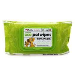 Petkin Bamboo Eco Petwipes, 80 Count