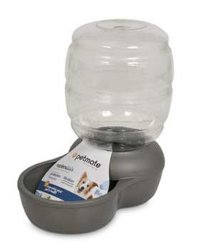 Petmate Replenish Pet Waterer with Microban, 2-1/2-Gallon, Brushed Nickel