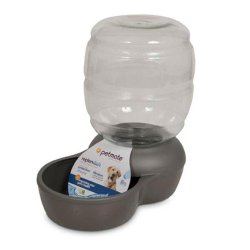 Petmate Replenish Pet Waterer with Microban, 4-Gallon, Brushed Nickel