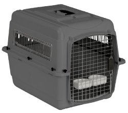 Petmate Sky Kennel for Pets from 25 to 30-Pound, Light Gray