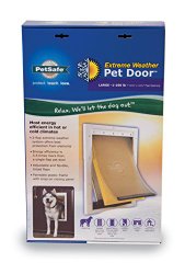 PetSafe Extreme Weather Energy Efficient Pet Door, White, Large