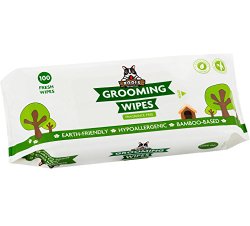 Pogi’s Grooming Wipes – 100 Deodorizing Wipes for Dogs – Large, Earth-Friendly, Unscented, All Natural Pet Wipes