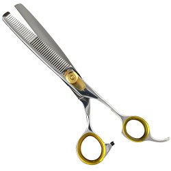 Sharf Gold Touch Pet Shears, 6.5″ 42-Tooth Thinning Shear for Dogs, 440c Japanese Stainless Steal Dog Thinning Shears