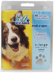 Soft Claws Dog Nail Caps Take Home Kit, X-Large, Natural