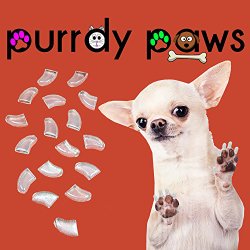 Soft Nail Caps For Dog Claws CLEAR XXL SIZE * Purrdy Paws Brand
