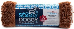 Soggy Doggy 26-Inch by 36-Inch Microfiber Chenille Doormat for Wet Dog Paws, Caramel, Large