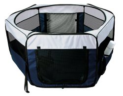 TRIXIE Pet Products Soft Sided Mobile Play Pen, Small