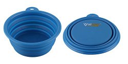 Walgap (Tm) Silicone Pop-up Travel Dog Bowl for Pet (Blue)