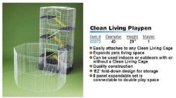 Ware Manufacturing Canvas 8-Panel Clean Living Small Pet Playpen Cage, Large, White