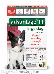 Advantage II 6 Month Dogs 21-55 Lbs (Red) @