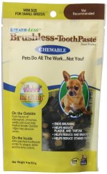 ARK Naturals PRODUCTS for PETS 326066 4-Ounce Breath-Less Chewable Brushless Toothpaste, Mini