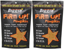 Diggin’ Your Dog Firm Up Pumpkin Super Supplement for Digestive Tract Health for Dogs, 4-Ounce – 2 Pack