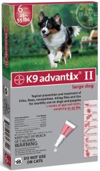 K9 Advantix II Flea Control for Dogs 21-55 Pounds (6 Applications)
