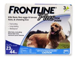 Merial Frontline Plus Flea and Tick Control for 23 to 44-Pound Dogs and Puppies, 3-Pack