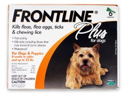 Merial Frontline Plus Flea and Tick Control for Dogs and Puppies 8 weeks or older and up to 22lbs, 6-Doses
