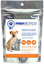 Pet Food Additive Powder Supplement for Dog and Cat Food with Human Grade Probiotics, Prebiotics, Digestive Enzymes and Vitamins