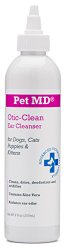 Pet MD – Otic Clean Cat & Dog Ear Cleaner – Effective against Infections Caused by Mites, Yeast, Itching & Controls Odor – Sweet Pea Vanilla Scent – 8oz