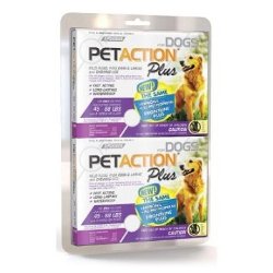 PetAction Plus for Dogs, 6 Doses Large Dogs 45-88 Lbs.