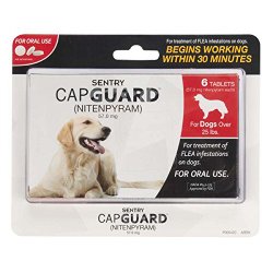 Sentry 6 Count CapGuard Flea Tablets for 25-Pound Dogs