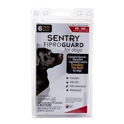 Sentry Fiproguard 6-Dose Flea and Tick Topical Drops for Dogs, 45 to 88-Pound