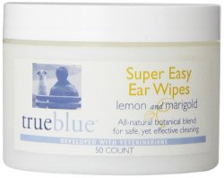 True Blue Super Easy Ear Wipes, 50 Count
