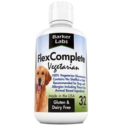 Liquid Glucosamine 100% EXTRA STRENGTH Vegetarian Dog Joint Supplement – 1,600mg Glucosamine + 1,500mg MSM – Formulated in the USA – GUARANTEED See Results or its FREE