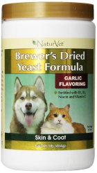 NaturVet Brewer’s Dried Yeast Formula Powder for Dogs and Cats, 1-Pound