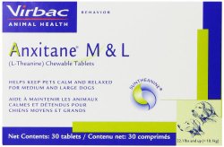 Virbac Anxitane Tablets, Medium/Large Dog, 100 mg, 30 Count