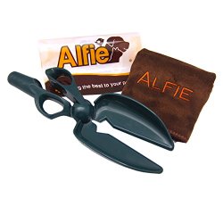 Alfie Pet by Petoga Couture – Pet Waste Scissors Scoop Pickup Tool with Microfiber Fast-Dry Washcloth – Color: Green