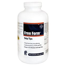 Bayer Free Form Snip Tip Nutritional Supplements for Dogs, Medium/Large 250 Ct