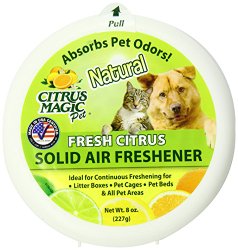 Citrus Magic Pet Odor Absorbing Solid Air Freshener, Fresh Citrus, 8-Ounce