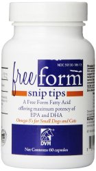 DVM PHARMACEUTICALS 60 Count Free Form Snip Tip Nutritional Supplements for Dogs/Cats, Small