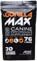 GORILLA MAX Protein Muscle Supplement for Dogs Size:30 Servings 395 g