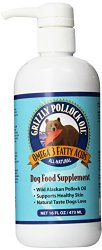 Grizzly Pollock Oil Supplement for Dogs, 16-Ounce