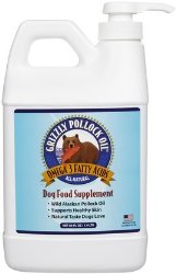 Grizzly Pollock Oil Supplement for Dogs, 64-Ounce