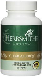 Herbsmith 90-Tablet Clear AllerQi Herbal Supplement for Dogs and Cats