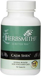 Herbsmith Calm Shen Herbal Blend for Dogs and Cats, 90 Tablets