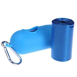 Homestate Dog Dispenser/ Holder with Blue Dog Waste Bags Pet Poop Bags -30 Bags, 2 Refill Rolls