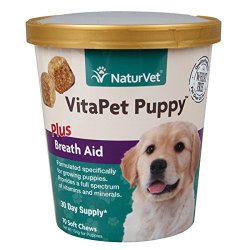 NaturVet 70 Count VitaPet Puppy Plus Breath Aid Soft Chews