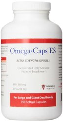 Omega-Caps ES – For Large & Giant Dogs (250 Softgel Capsules)