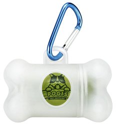 Pogi’s Poop Bag Dispenser – Includes 1 Roll (15 Bags) – Large, Earth-Friendly, Scented, Leak-Proof Pet Waste Bags