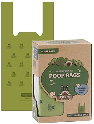 Pogi’s Poop Bags – 300 Bags with Easy-Tie Handles – Large, Earth-Friendly, Scented, Leak-Proof Pet Waste Bags