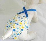 USA SELLER Dog Diaper With Suspenders Reusable Washable for SMALL Dog Breeds (BLUE, Medium: Waist 13″ – 16″)
