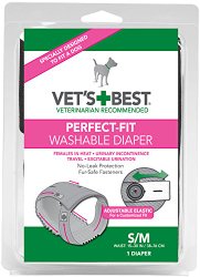 Vet’s Best 1 Count Perfect Fit Washable Female Dog Diaper, Small/Medium