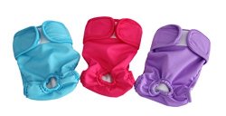 Wegreeco Washable Dog Diaper Covers up (Pack of 3) – Female Dog Wraps – 6 Size Available Reusable Dog Diapers (Small)