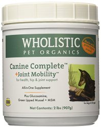 Wholistic Pet Organics Canine Complete Plus Joint Mobility with Green Lipped Muscle Supplement, 2 lb