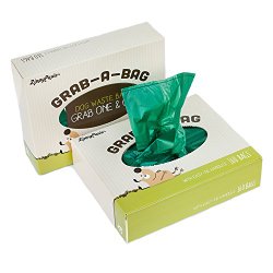 ZippyPaws Dog Poop Waste Pop-Up Pick-Up Bags with Dispenser, 160-count, Green Unscented